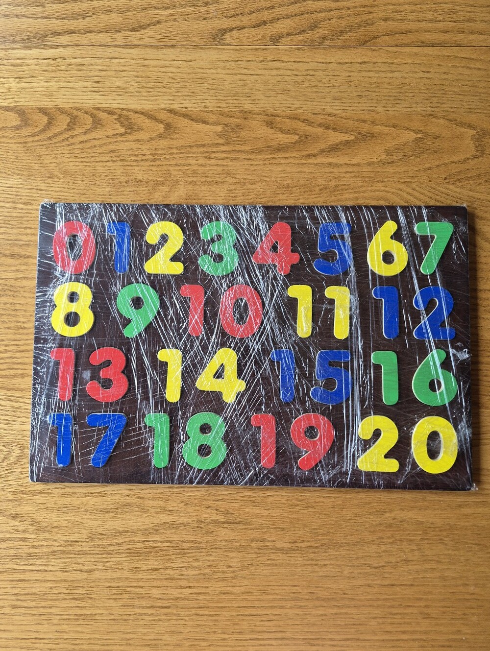 Number Wooden Puzzle 0-20 Educational Toddler Toy 17x11 Preschool Learning Board